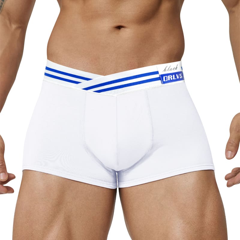 ORLVS Men's Premium Modal Boxer Briefs | Essential Sexy V-Tape Waistband Underwear