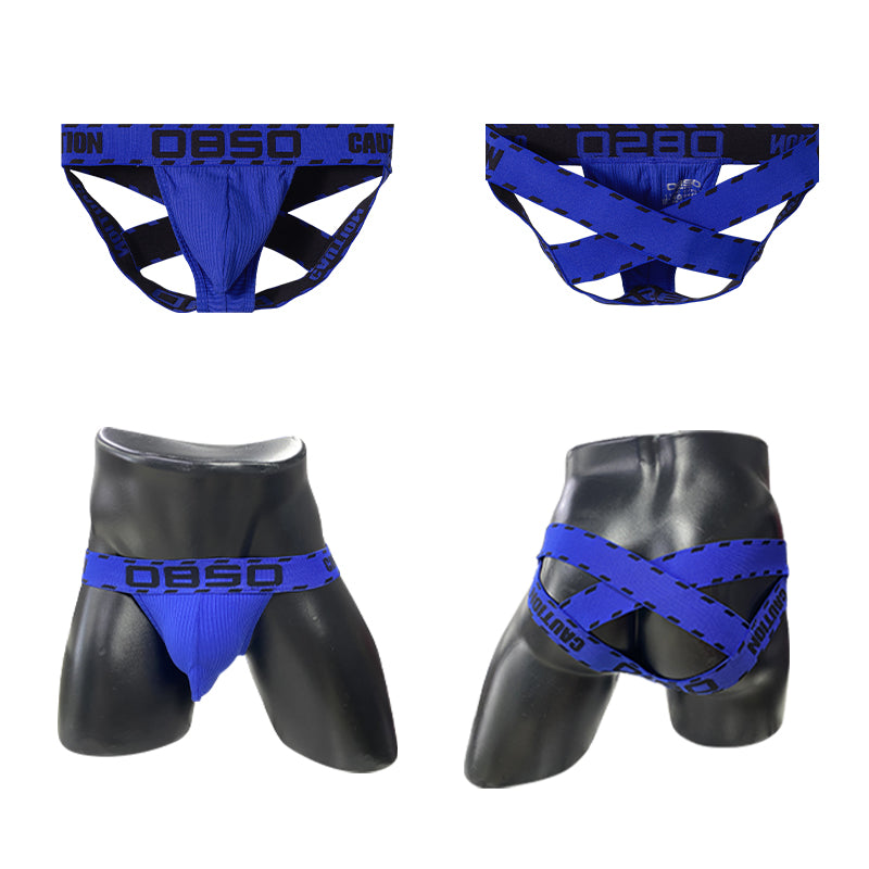 0850 BS3211 Bold & Fearless Ribbed Cotton Jockstrap - Cross-Strap Edition