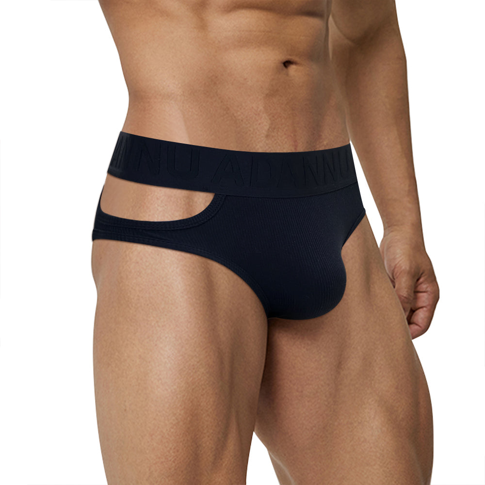 Men's Cut-Out Hip Briefs with Skin Care Belt - Premium Cotton Active Series